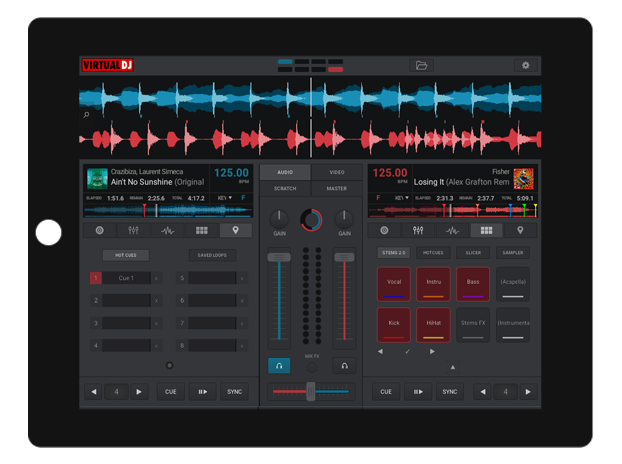 iPad default skin (EQ & Volume view)